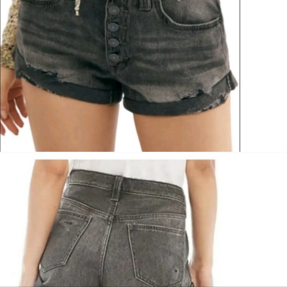 NWT FREE PEOPLE Black Mamboshorts 28